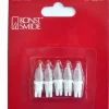5 Ampoules De Rechange Givrees 6 V, 0,84W Pour Guirlande De Noël