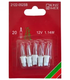 5 Ampoules De Rechange 12V, 1,14W Pour Guirlande De Noël 20 Lampes