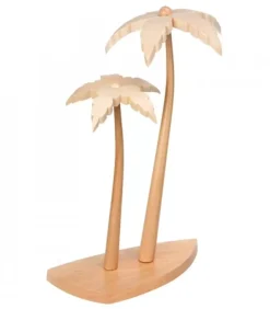 2 Palmiers En Bois Pour Décoration Crèche De Noël