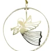 Ange De Noël Volant, Déco Sapin Metal Dore Ronde