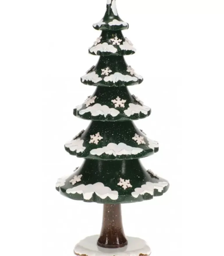 Arbre D'Hiver Avec Cristaux De Neige - Village De Noël Miniature