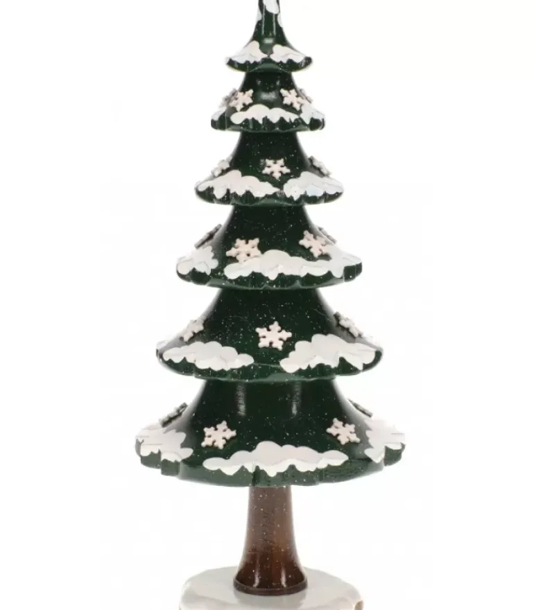 Arbre D'Hiver Avec Cristaux De Neige - Village De Noël Miniature