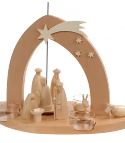 Arche Pyramide Moderne De Noël En Bois D'Aulne