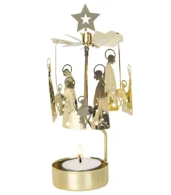 Bougeoir Carrousel Crèche Doree Nativite