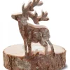 Bougeoir En Bois Brame Du Cerf, 13 Cm