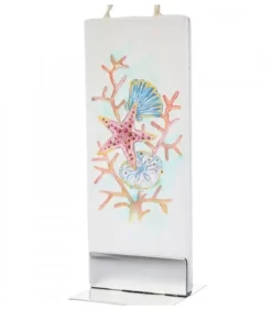 Bougie Déco Marine, Etoile De Mer Et Coquillages