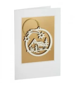 Carte De Voeux Avec Motif Crèche De Noël