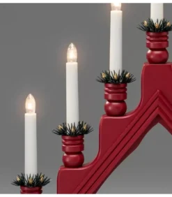 Chandelier Suedois Rouge À 7 Branches