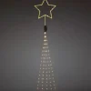 Cime Sapin De Noël, Voile Guirlande Avec Etoile Doree, 274 Diodes Led