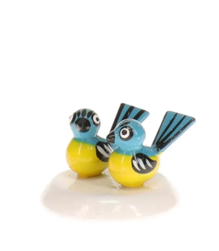 Couple De Mesanges - Village De Noël Miniature