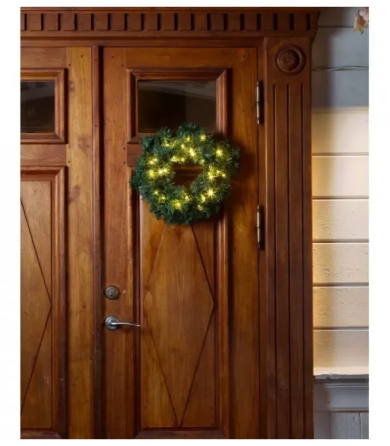 Couronne De Noël Lumineuse Sapin, 45 Cm