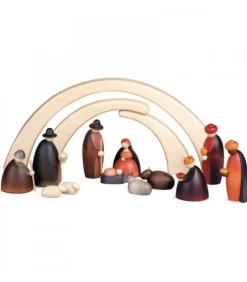 Crèche De Noël Complete Avec 12 Personnages 12 Cm