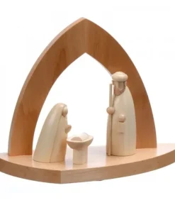 Crèche Design En Bois En Forme D'Arche