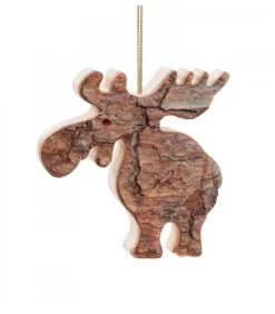 Déco De Noël, Elan En Bois A Suspendre, 6,5Cm