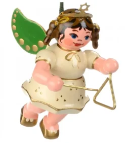 Déco Sapin De Noël, Ange Avec Un Triangle