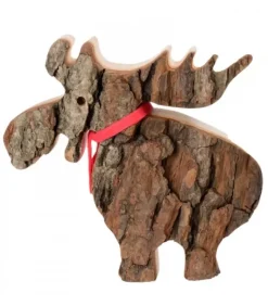 Elan En Bois Avec Noeud Rouge 14 Cm