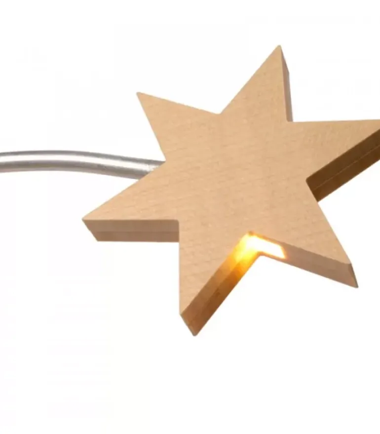 Etoile De Noël Electrique A Led Sur Socle, 21 Cm