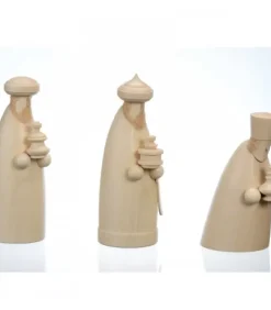 Figurines Bois Pour Crèche De Noël, Les Trois Rois Mages, 12 Cm