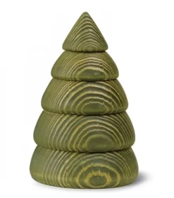 Grand Sapin De Noël En Bois Design, 14 Cm, Vert