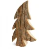 Grand Sapin En Bois, Forme Penchee, 40 Cm