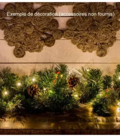 Guirlande Lumineuse Led Effet Gouttes, 50 Diodes Ambrees, Fil Noir