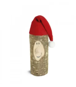Lutin Père Noël En Bois Avec Bonnet Rouge, 10 Cm