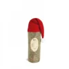 Lutin Père Noël En Bois Avec Bonnet Rouge, 6 Cm
