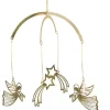 Mobile De Noël A Suspendre, Anges Dores Volants Et Etoiles