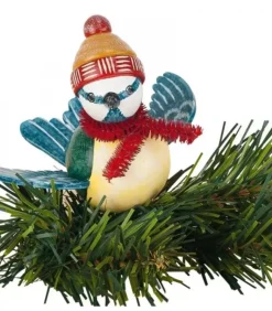 Oiseau Décoratif A Clipser Sur Branche, Mesange