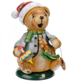 Ourson Brule-Encens Avec Cheval De Bois Et Toupie