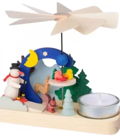 Petit Carrousel En Bois Bonhomme De Neige