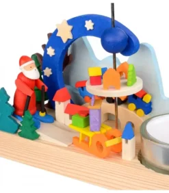 Petit Carrousel En Bois Père Noël Et Jouets