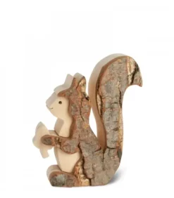 Petit Ecureuil En Bois 7,5 Cm