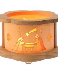 Petit Photophore En Bois Crèche De Noël