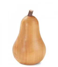Petite Poire En Bois Poli, 4 Cm
