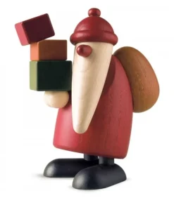 Père Noël En Bois Et Cadeaux