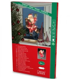 Père Noël Lumineux Qui Salue