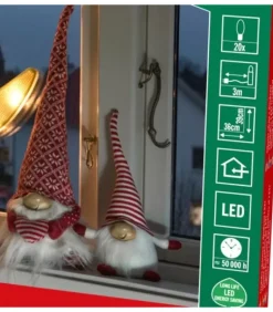 Père Noël Lumineux Sur La Lune