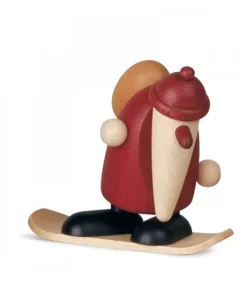 Père Noël Rouge Sur Snowboard