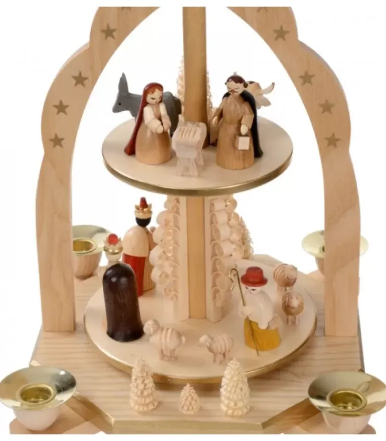 Pyramide Avec Scene De Crèche De Noël Complete