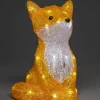 Renard Lumineux A Led En Acrylique, 27 Cm