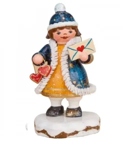 Village De Noël Miniature, Figurine Ange Lettre Avec Coeur