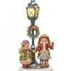 Village De Noël Miniature, Enfants Sous Reverbere